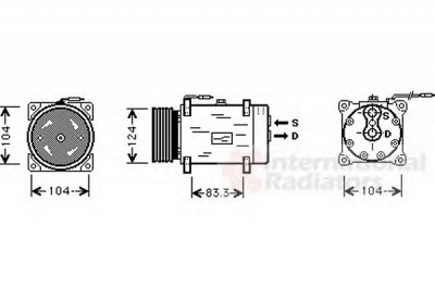 VAN WEZEL 4300k244 -  Компрессор, кондиционер